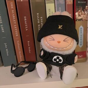 Chic Cool Black Outfit for Dolls such as Labubus